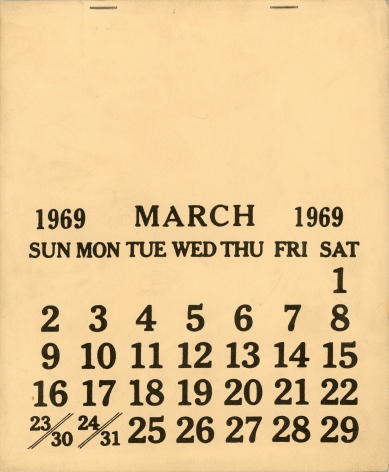 SETH SIEGELAUB, March 1969 [aka: One Month]