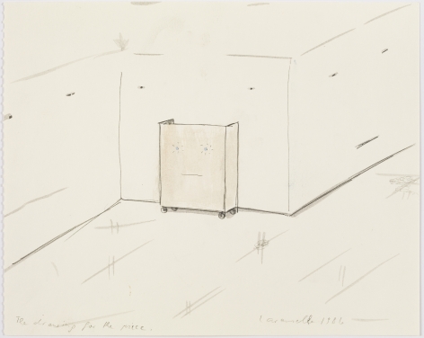 The drawing for the piece, 1986